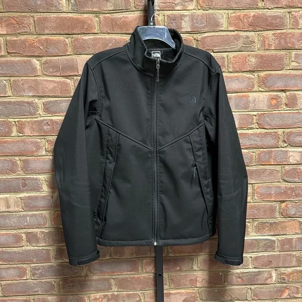 The North Face Men’s Black Fleece Lined Soft Shell Wind Jacket Size Large